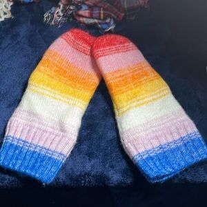 Old Navy multi colored fleece lined mittens